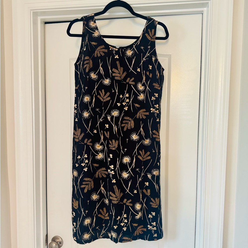 Floral Black and Gold Dress